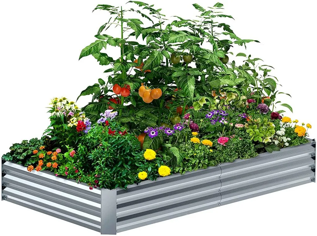 8×4×1FT Galvanized Raised Garden Bed Kit
